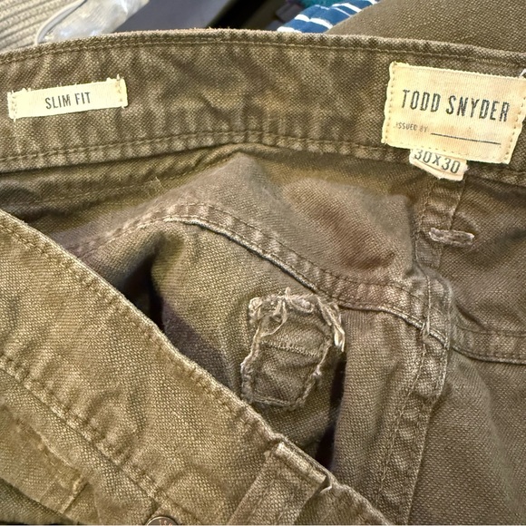 Men’s Todd Snyder Olive Slim Fit Jeans sz 30/30 - Picture 9 of 11